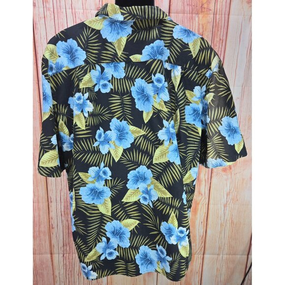 Pussers West Indies Mens Hawaiian Silk Blend Shirt Large - Picture 2 of 6